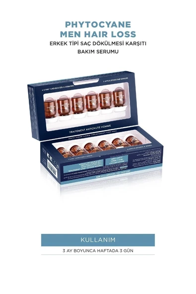 Phyto Cyane Erkek Tipi Kronik Saç Dökülmesine Karşı Bakım Serumu & Saç Dökülmesi Karşıtı Şampuan Seti - 2