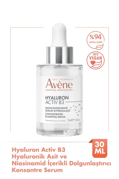 Avene Hyaluron Activ B3 Hyaluronik Asit ve Niasinamid İçeren Hücre Yenileme Etkili Serum 30 ml
