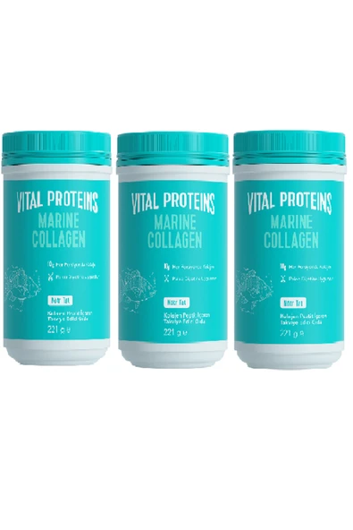 Vital Proteins 3'lü Fırsat Nestle Marine Collagen Nötr Tat 221 gr