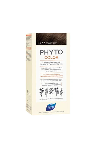 Phyto Bitkisel Saç Boyası 6.77 Cappuccino Kahve  Beyaz Kapatıcı Etkili