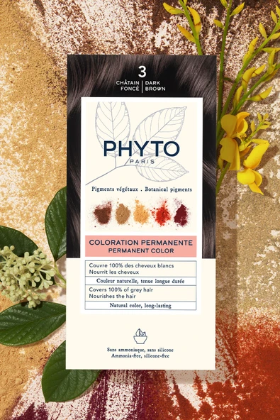 Phyto Phytocolor 3 Koyu Kestane Amonyaksız Kalıcı Bitkisel Saç Boyası - 5