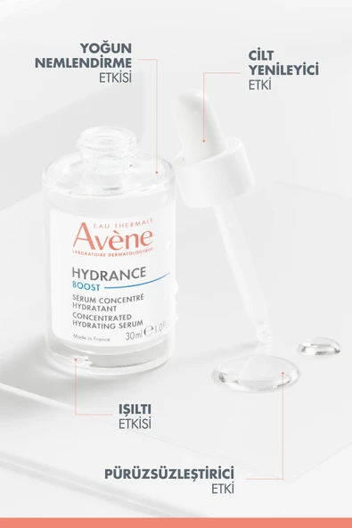 Avene Hydrance Boost Hyaluronik Asit ve Niasinamid İçeren Konsantre Nemlendirici Serum 30 ml - 4