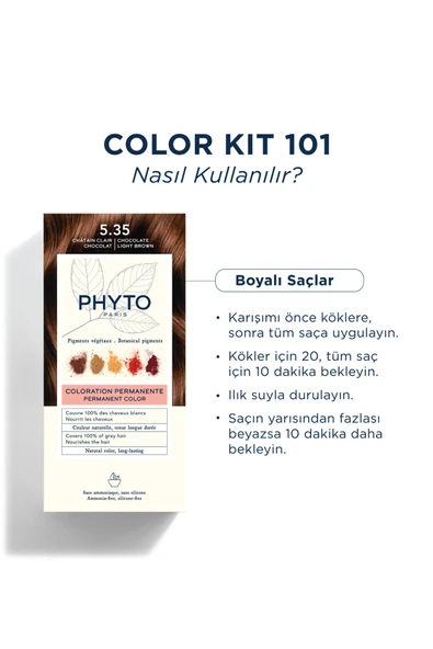 Phyto Coloramonyaksız Kalıcı Doğal Içerikli Bitkisel Saç Boyası 5.35 Açık Kestane Dore Akaju - 3
