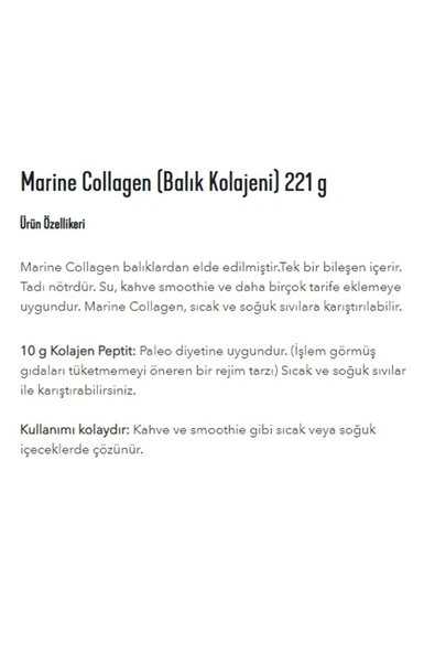 Vital Proteins 3'lü Fırsat Nestle Marine Collagen Nötr Tat 221 gr - 3