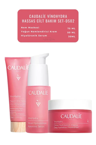Caudalie Vinohydra Nemlendirici Bakım Seti | SERUM - Krem - Maske Orijinal Boy DS-002 ürün görseli
