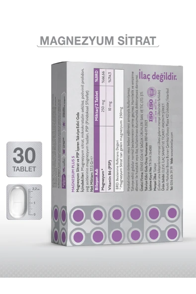 goodday Magnesıum Plus S (MAGNEZYUM SİTRAT) & P5p 30 Tablet - Resim 2
