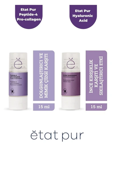 Etat Pur Peptide-4 Pro-collagen 15 Ml | Hyaluronic Acid 15 Ml - Anti Aging Konsantre Cilt Bakım Seti - 1 ürün görseli 1