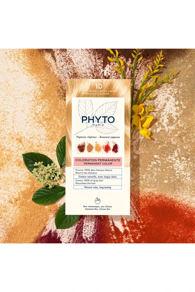 Phyto Color Bitkisel Amonyaksız Kalıcı Doğal Içerikli Bitkisel Saç Boyası 10 Çok Açık Sarı - 5