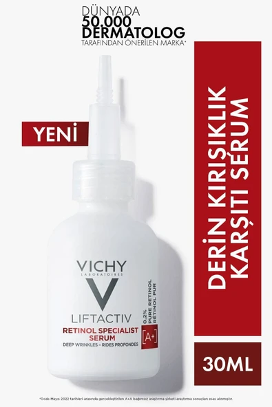 Vichy Kaş Arası Dudak Kenarında Kırışıklık Karşıtı ve Alın Kaz Ayakları Görünümünü Giderici Serum 30ml ürün görseli