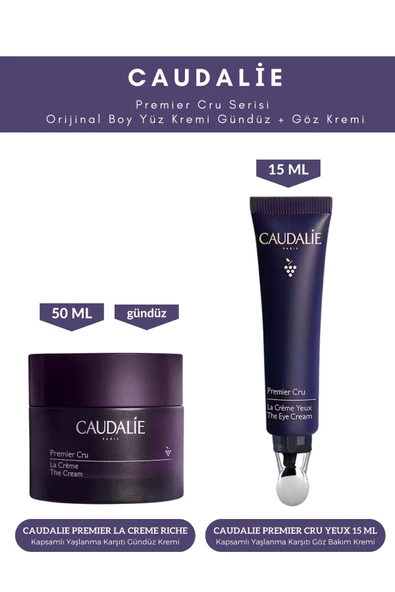 Caudalie Premier CRU Serisi Yüz Kremi Gündüz | Göz Kremi Orijinal Boy Set ürün görseli 1