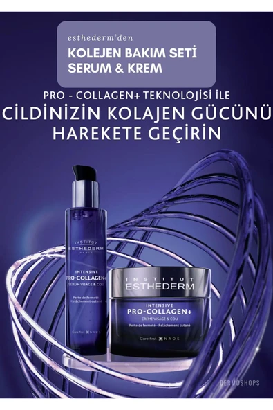 Institut Esthederm Intensive Pro-Collagen Krem Serum Anti Aging Bakım Seti - Orijinal Boy ürün görseli 1