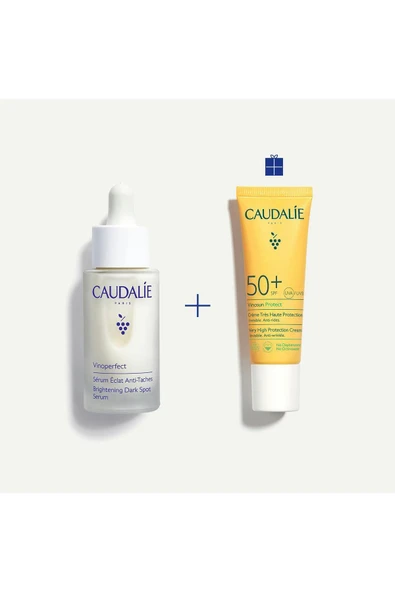 Caudalie Vinoperfect Leke Karşıtı Ikili Set - Vinoperfect Serum 30 ml Vinosun Fluid Krem 25 ml Hediye!