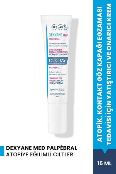 Ducray Dexyane Med Palpebral Atopik veya Kontakt Göz Egzaması İçin Onarıcı Bakım Kremi 15 ml