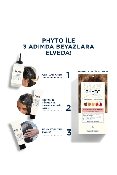 Phyto Phytocolor 7 Kumral Amonyaksız Kalıcı Bitkisel Saç Boyası - 4