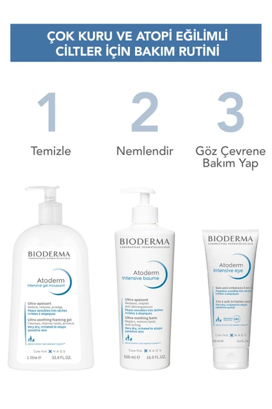 Bioderma Atoderm Intensive Eye Kuru Atopi Eğilimli Göz Çevresi Kremi ve Temizleyici Hyalüronik Asit 100 ml - 5