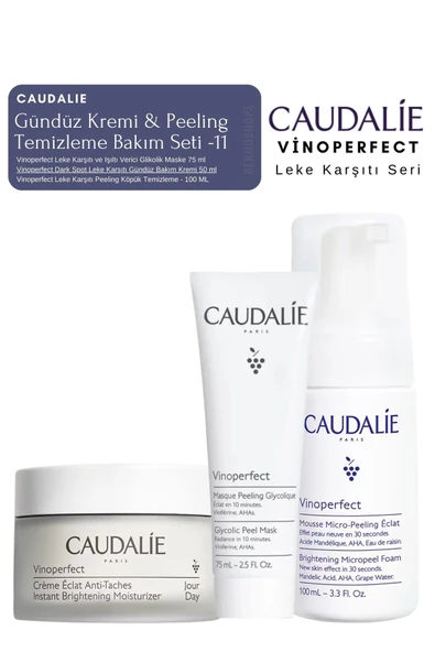 Caudalie Vinoperfect Leke Bakım Seti -11 | Gündüz& Peeling & Temizleme Köpük Orijinal Boy ürün görseli 1