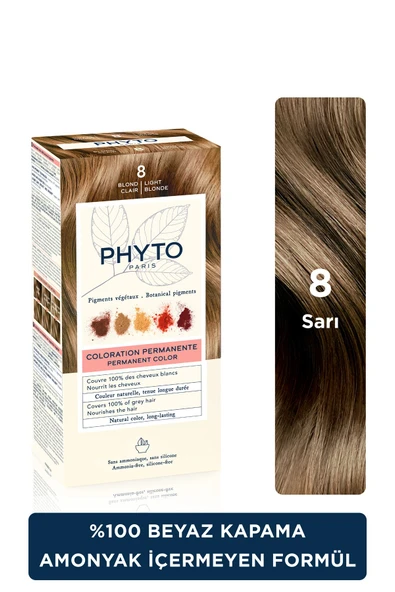 Phyto Color Amonyaksız Kalıcı Doğal Içerikli Bitkisel Saç Boyası 8 Sarı