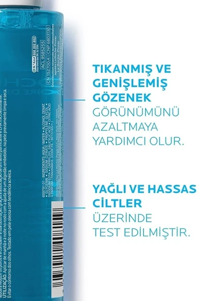 La Roche Posay Yağlı Ciltler İçin Cilt Bakım Seti : Effaclar Yüz Temizleme Jeli 400ml & Sıklaştırıcı Tonik 200ml - Resim 6