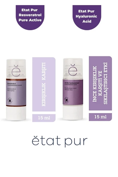 Etat Pur Resverartol 15 Ml | Hyaluronic Acid 15 Ml - Anti Aging Konsantre Cilt Bakım Seti -2 ürün görseli 1