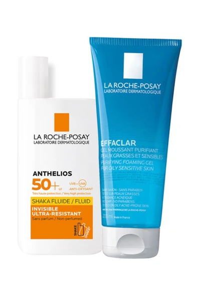 La Roche Posay Yağlı Ciltler İçin Bakım Ve Yüksek Güneş Koruma Seti 100-200 ml 9900000055381