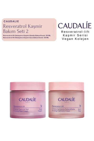 Caudalie Resveratrol Kaşmir Bakım Seti 2 | Gece Krem - Gündüz Kremi Orijinal BOY SET
