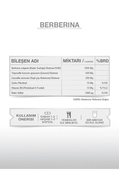 goodday Berberina Kapsül %95 Berberin Içeren Besin Takviyesi - 3
