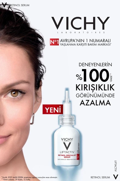 Vichy Kaş Arası Dudak Kenarında Kırışıklık Karşıtı ve Alın Kaz Ayakları Görünümünü Giderici Serum 30ml - Resim 2