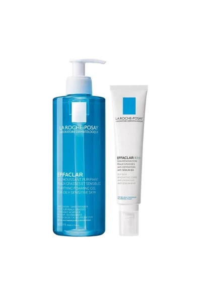 La Roche Posay Effaclar Jel 400 ml K Krem 40 ml | Siyah Nokta & Akne Bakım Set - Resim 2