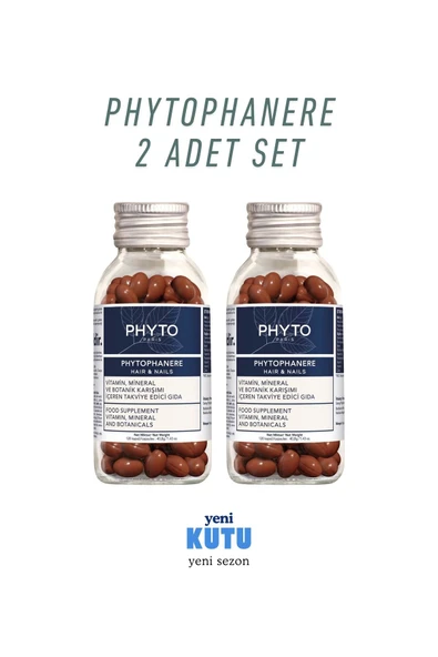 Phyto Phytophanere Saç ve Tırnaklar İçin Takviye Edici Gıda | 2 ADET SET Yeni SEZON DS