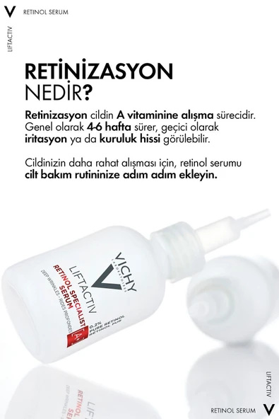Vichy Kaş Arası Dudak Kenarında Kırışıklık Karşıtı ve Alın Kaz Ayakları Görünümünü Giderici Serum 30ml - Resim 5