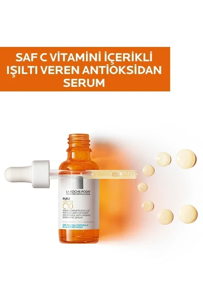 La Roche Posay Işıltı Veren Güneş Cilt Bakım Seti: Anthelios Yüz Güneş Kremi SPF50+& Saf Vitamin C 10 Serum 30 ml - Resim 2
