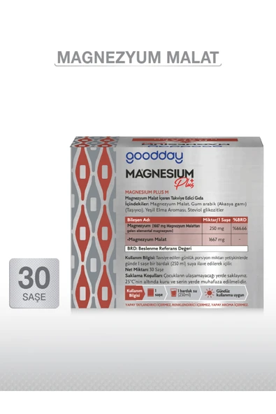 goodday Magnesium Malat Plus M 250mg 30 Saşe - 3