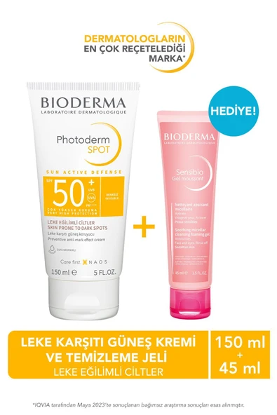 Bioderma Photoderm Spot Spf50 &Sensibio Foaming Gel 45 ml ürün görseli 1