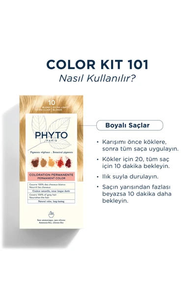 Phyto Color Bitkisel Amonyaksız Kalıcı Doğal Içerikli Bitkisel Saç Boyası 10 Çok Açık Sarı - 3