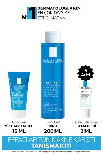 La Roche Posay Yağlı/Akneye Eğilimli Ciltler İçin Cilt Bakım Seti: Tonik&Yüz Temizleme Jeli&Duo Nemlendirici ürün görseli