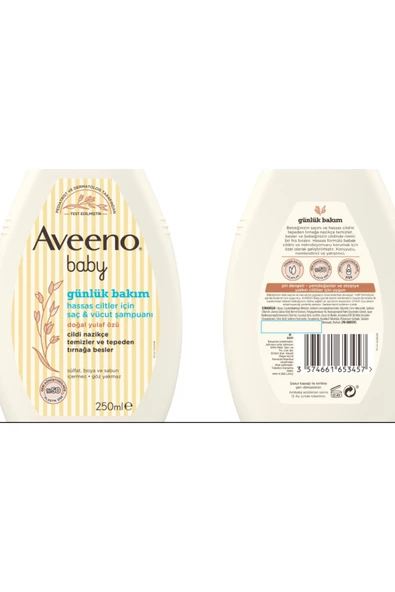AVEENO Baby Günlük Bakım Saç Ve Vücut Şampuanı 250 ml - 3