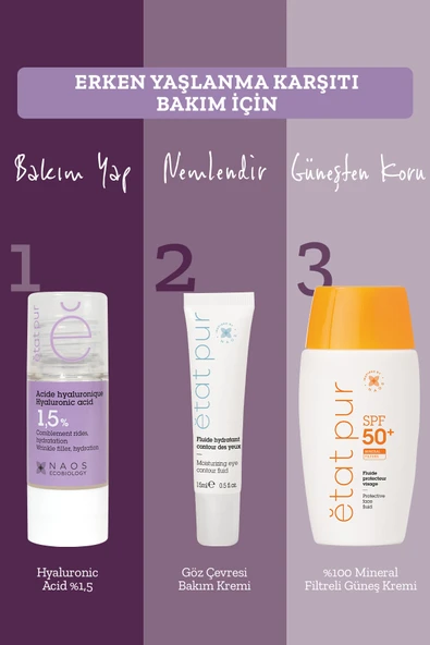 Etat Pur Pure Active Hyaluronik Asit %1,6 Kırışıklık Karşıtı Nemlendirici Konsantre Cilt Bakım Serumu 15 ml - Resim 6