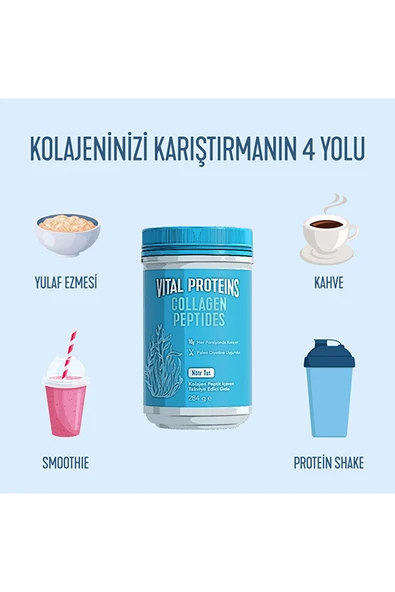 Vital Proteins Şeker Içermeyen, Nötr Tat %100 Hidrolize Sığır Kolajeni* 284g - 4