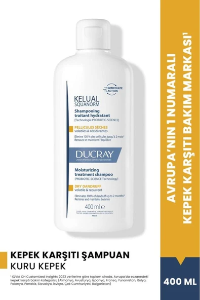 Ducray Kelual Squanorm Dry Dandruff Shampoo 400 ml