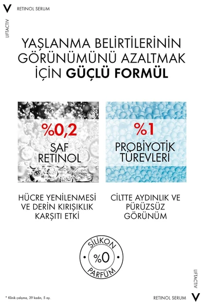 Vichy Kaş Arası Dudak Kenarında Kırışıklık Karşıtı ve Alın Kaz Ayakları Görünümünü Giderici Serum 30ml - Resim 3