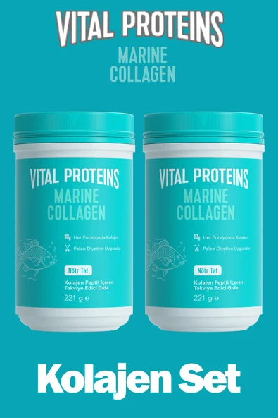 Vital Proteins Marine Kolajen Balık Kolajeni Tip 1 - 2’li Paket | Cilt Ve Eklem Için 221 gr X2 ürün görseli