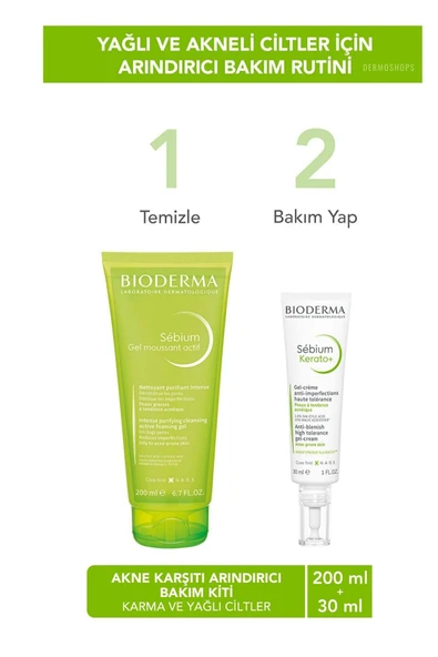 Bioderma Yağlı ve Akneli Ciltler için Günlük Akne Bakım Seti | DS240419 ürün görseli 1