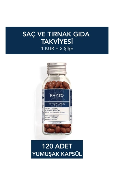 Phyto Phytophanere Saç, Tırnak ve Cilt için Takviye Edici Gıda 120 Kapsül