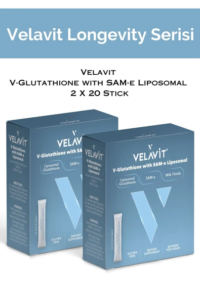 Velavit V-Glutathione with SAM-e Liposomal - 2ADET X 20 Stick | DS