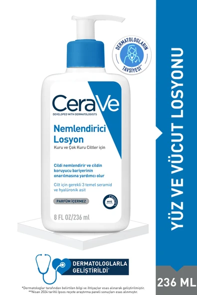 CeraVe Nemlendirici Yüz ve Vücut Losyonu-Seramid Ve Hyalüronik Asit Içerikli 236 ml ürün görseli 1