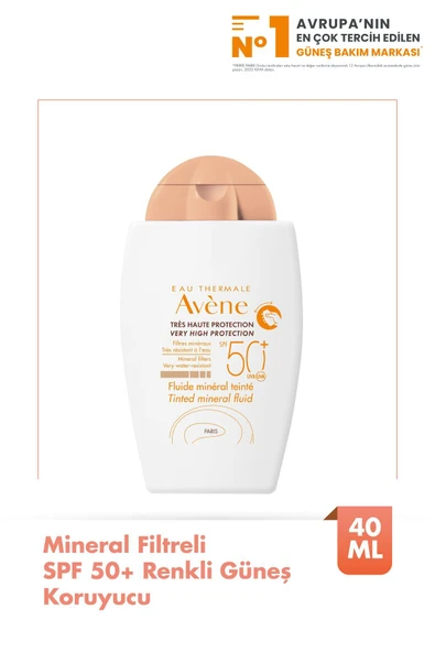 Avene Fluide Mineral Filtreli SPF 50+ Renkli Güneş Koruyucu 40 ml ürün görseli 1