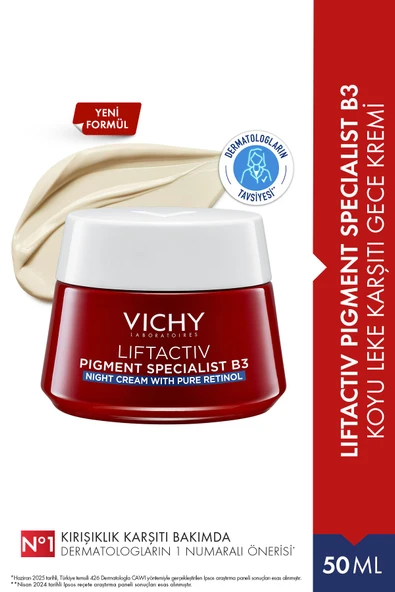 Vichy Liftactive Pigment Specialist B3 Koyu Leke Karşıtı Gece Kremi 50 ml ürün görseli 1