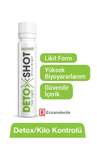 HANGOVERSHOT Detoxshot Kilo Kontrol Desteği, Bromelain, L-Carnitine, Krom, Detox Shot, Likit Detoks Kompleks - 2