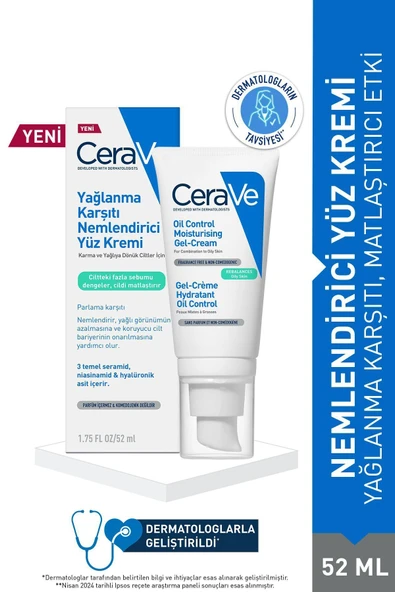 CeraVe Yağlanma Karşıtı Nemlendirici Yüz Kremi 52 ml ürün görseli 1