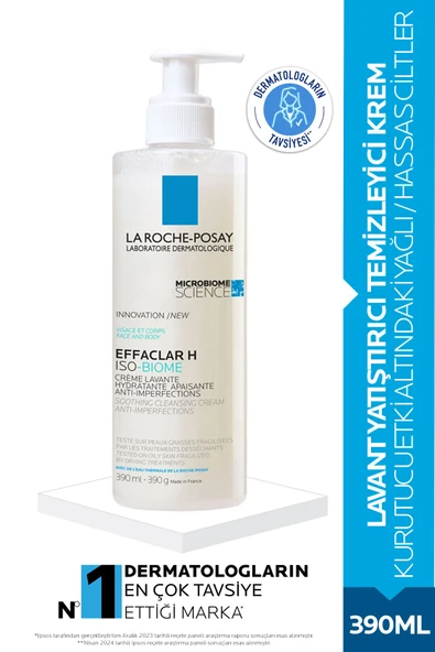 La Roche Posay Effaclar H Isobiome Lavant Yatıştırıcı Ve Temizleyici Krem 390ml ürün görseli 1